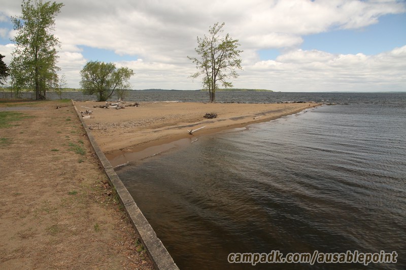 Campsite Photo of Site 8 at Ausable Point Campground, New York - Shoreline and View