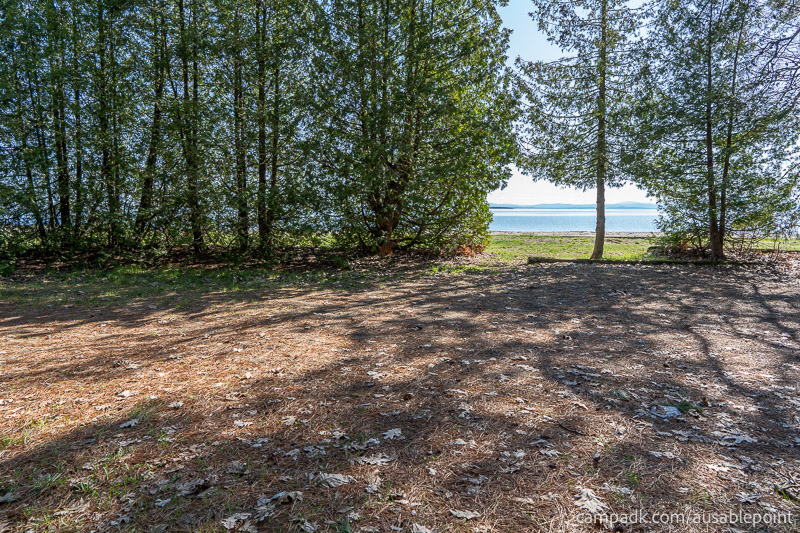 Campsite Photo of Site 8 at Ausable Point Campground, New York - Cross Site View
