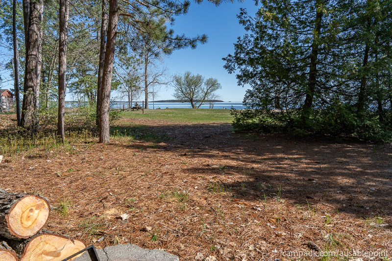 Campsite Photo of Site 8 at Ausable Point Campground, New York - Pathway Down to Water