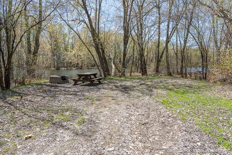 Campsite Photo of Site 99 at Ausable Point Campground, New York - Looking at Site from Part Way In