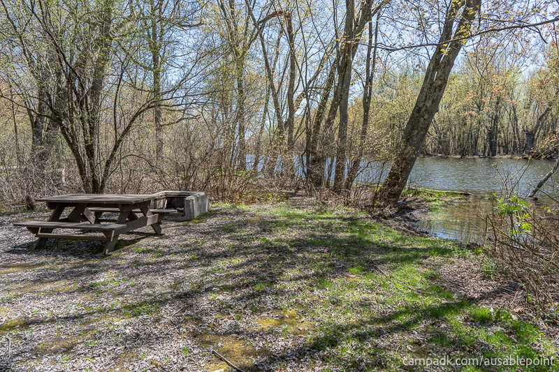 Campsite Photo of Site 99 at Ausable Point Campground, New York - Cross Site View