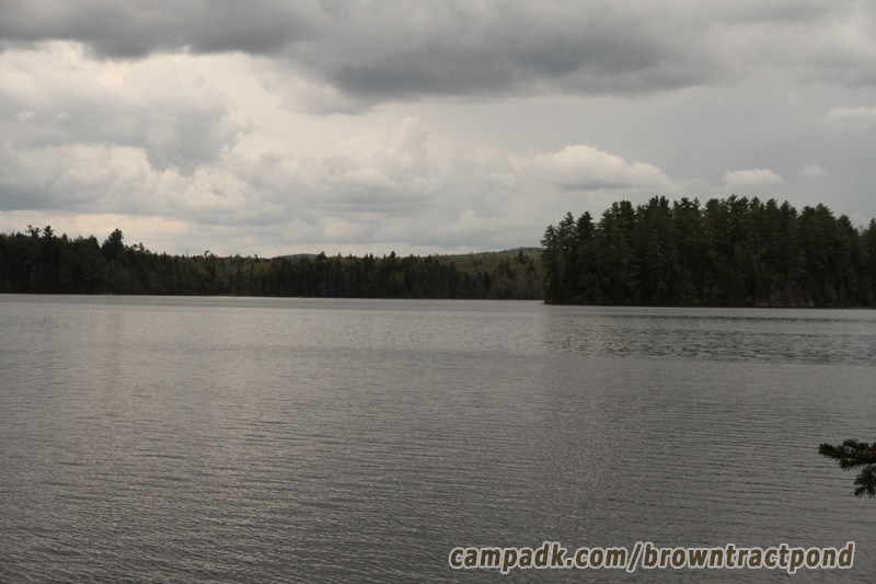 Campsite Photo of Site 43 at Brown Tract Pond Campground, New York - View from Shoreline