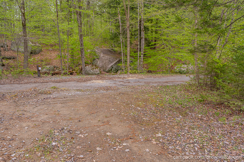 Campsite Photo of Site 43 at Brown Tract Pond Campground, New York - Looking Back Towards Road