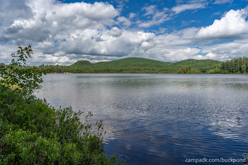 Campsite Photo of Site 7 at Buck Pond Campground, New York - View from Shoreline