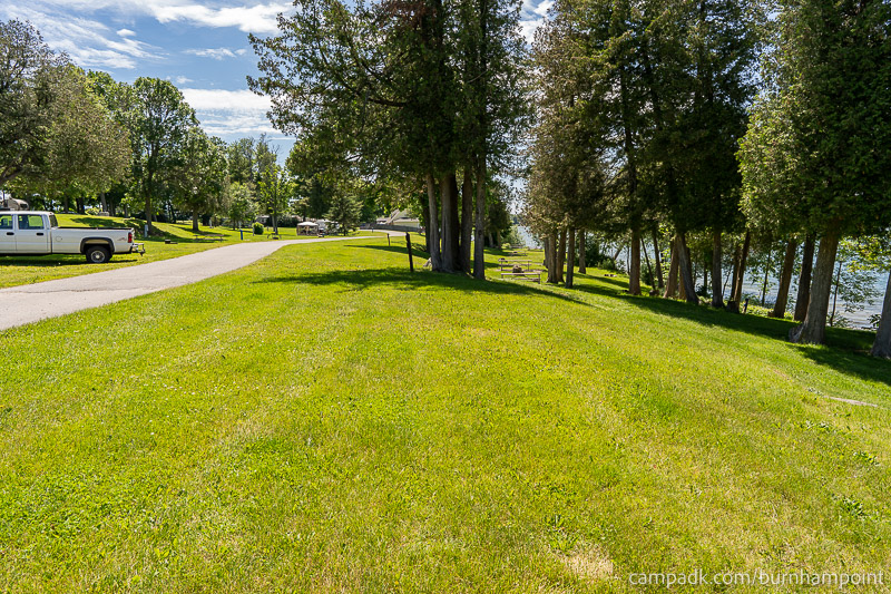 Campsite Photo of Site 47 at Burnham Point State Park, New York - Cross Site View