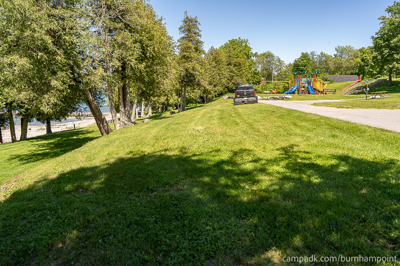 Campsite Photo of Site 47 at Burnham Point State Park, New York - Cross Site View