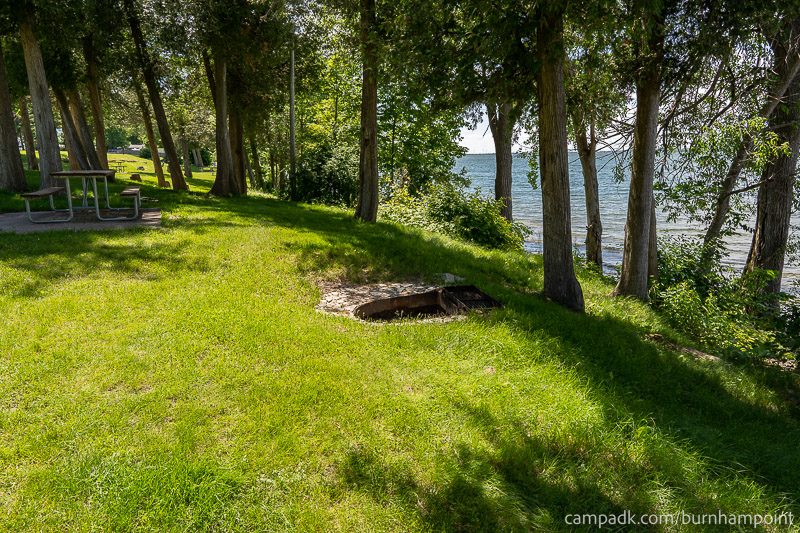 Campsite Photo of Site 47 at Burnham Point State Park, New York - Cross Site View