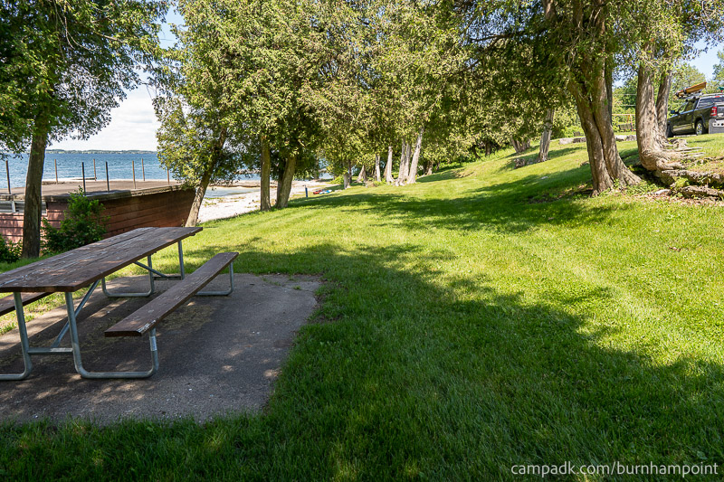 Campsite Photo of Site 47 at Burnham Point State Park, New York - Cross Site View
