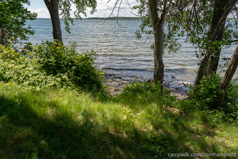 Campsite Photo of Site 47 at Burnham Point State Park, New York - Pathway Down to Water