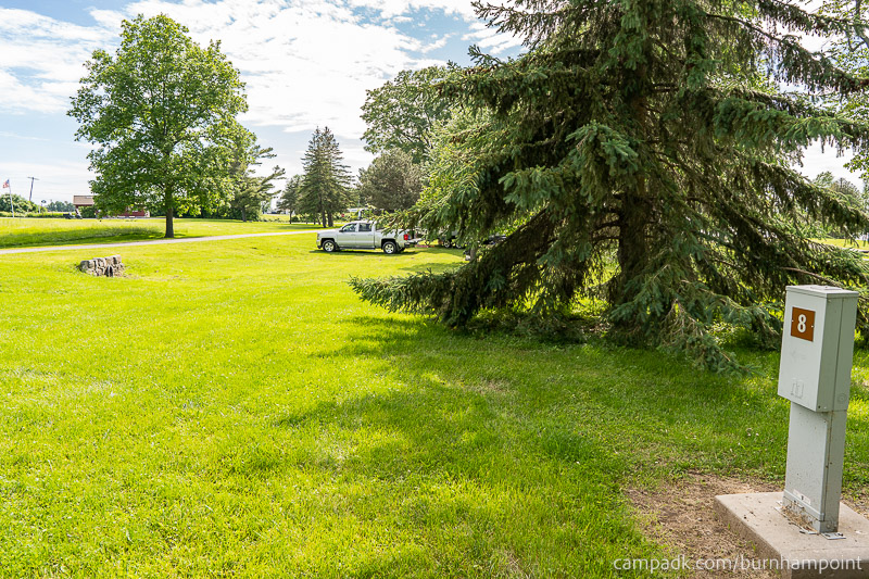 Campsite Photo of Site 8 at Burnham Point State Park, New York - Cross Site View