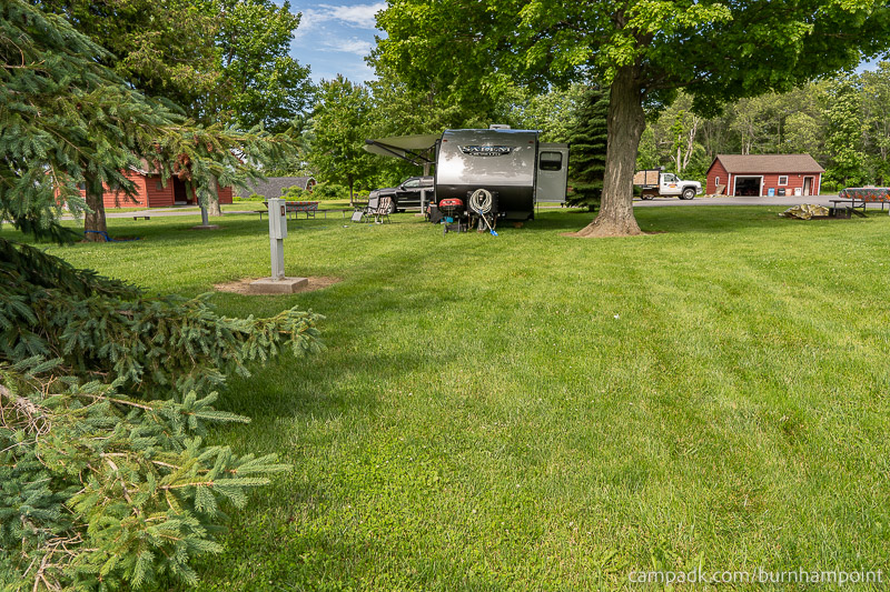 Campsite Photo of Site 8 at Burnham Point State Park, New York - Cross Site View