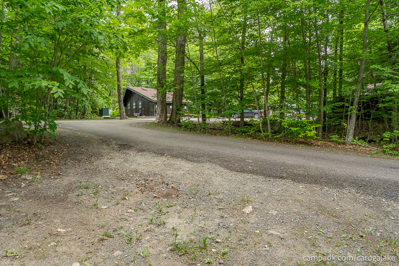 Campsite Photo of Site 2 at Caroga Lake Campground, New York - Looking Back Towards Road