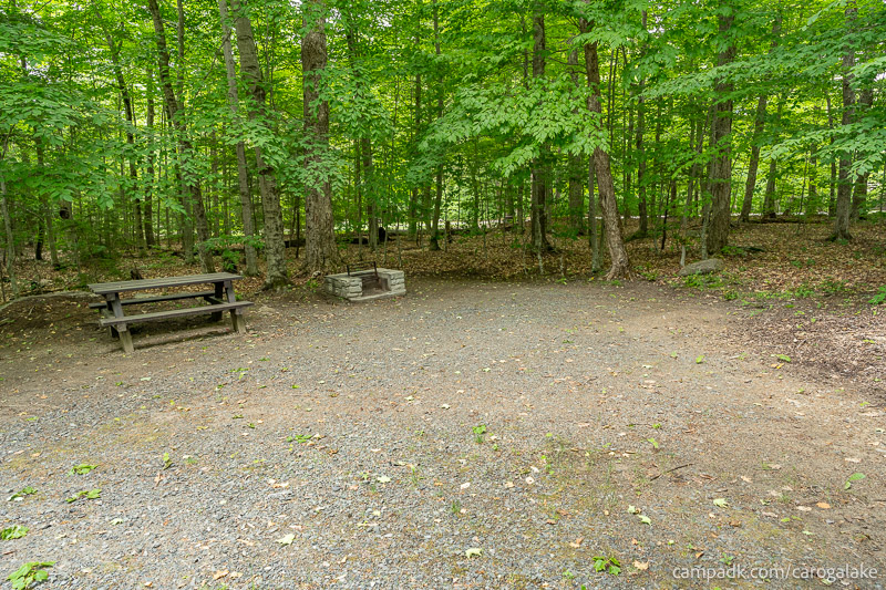 Campsite Photo of Site 13 at Caroga Lake Campground, New York - Looking at Site from Road