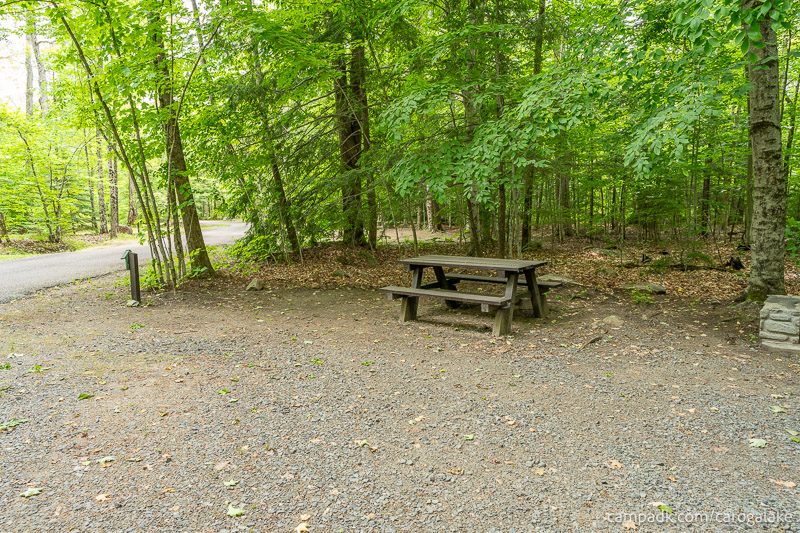 Campsite Photo of Site 13 at Caroga Lake Campground, New York - Cross Site View