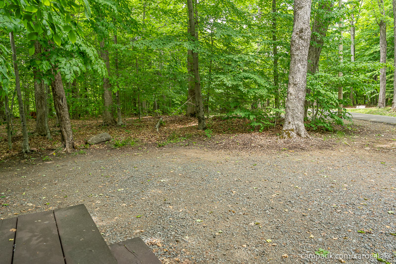 Campsite Photo of Site 13 at Caroga Lake Campground, New York - Cross Site View