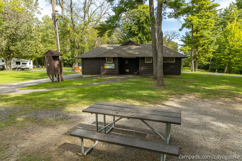 Campsite Photo of Site 12 at Cayuga Lake State Park, New York - Cross Site View