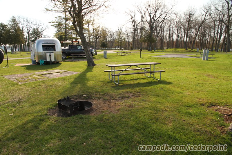 Campsite Photo of Site 10 at Cedar Point State Park, New York - Cross Site View