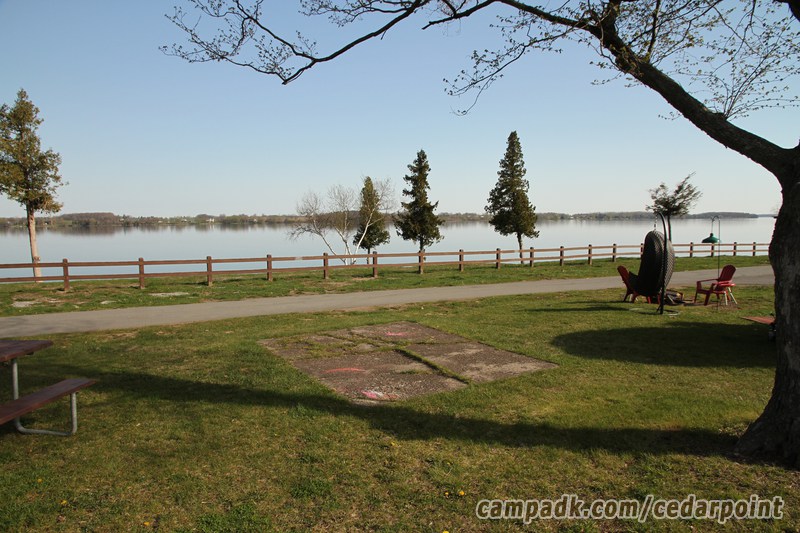 Campsite Photo of Site 10 at Cedar Point State Park, New York - Cross Site View