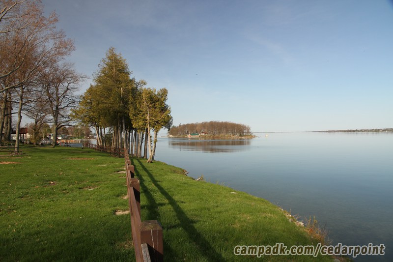 Campsite Photo of Site 10 at Cedar Point State Park, New York - View from Shoreline