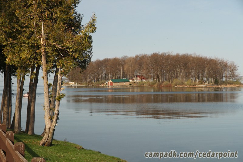 Campsite Photo of Site 10 at Cedar Point State Park, New York - View from Shoreline