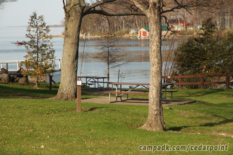 Campsite Photo of Site 4 at Cedar Point State Park, New York - Looking at Site from Road