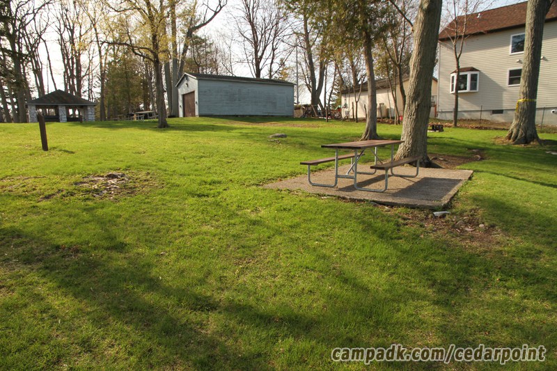 Campsite Photo of Site 4 at Cedar Point State Park, New York - Cross Site View