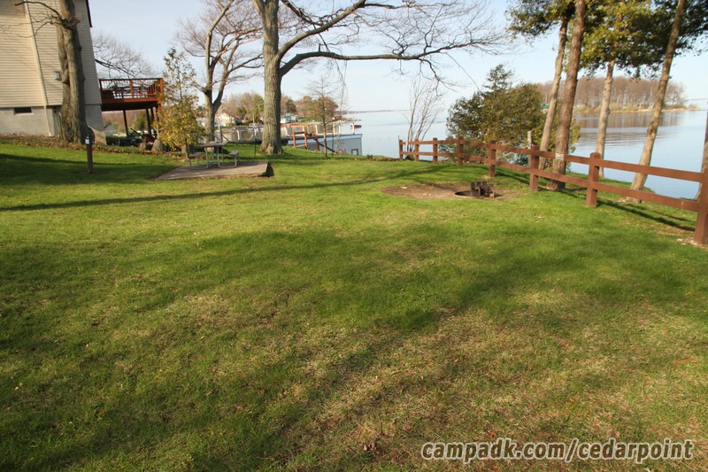 Campsite Photo of Site 4 at Cedar Point State Park, New York - Cross Site View