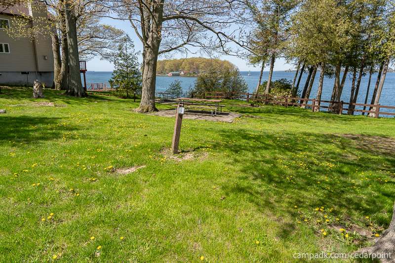 Campsite Photo of Site 4 at Cedar Point State Park, New York - Looking at Site from Part Way In