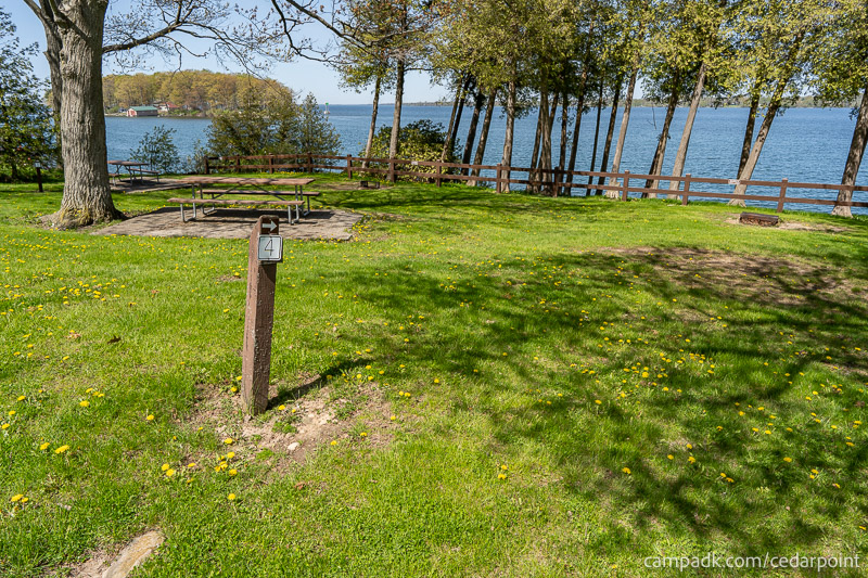 Campsite Photo of Site 4 at Cedar Point State Park, New York - Looking at Site from Part Way In