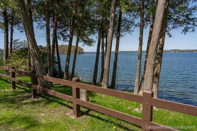 Campsite Photo of Site 4 at Cedar Point State Park, New York - Shoreline and View