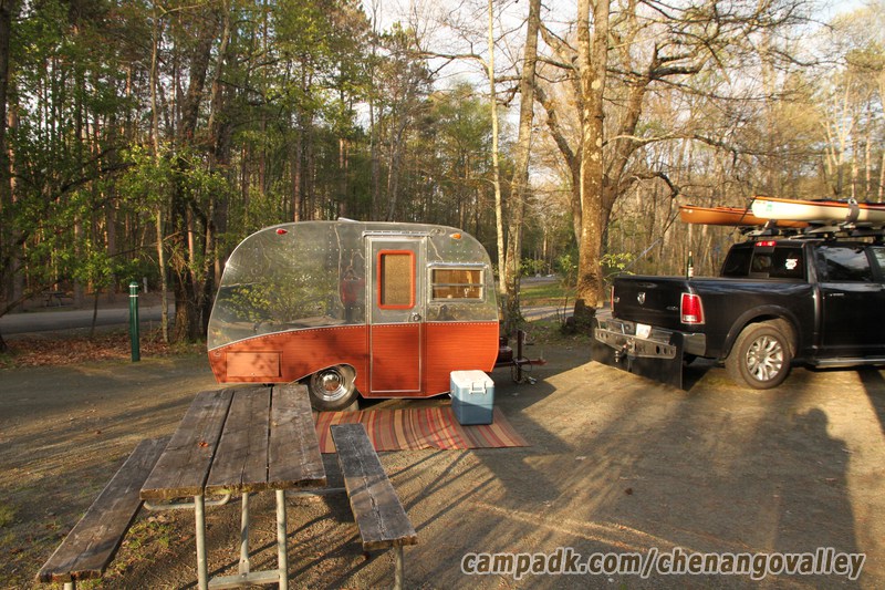 Campsite Photo of Site 89 at Chenango Valley State Park, New York - Cross Site View