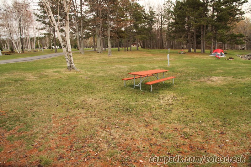 Campsite Photo of Site 83 at Coles Creek State Park, New York - Cross Site View