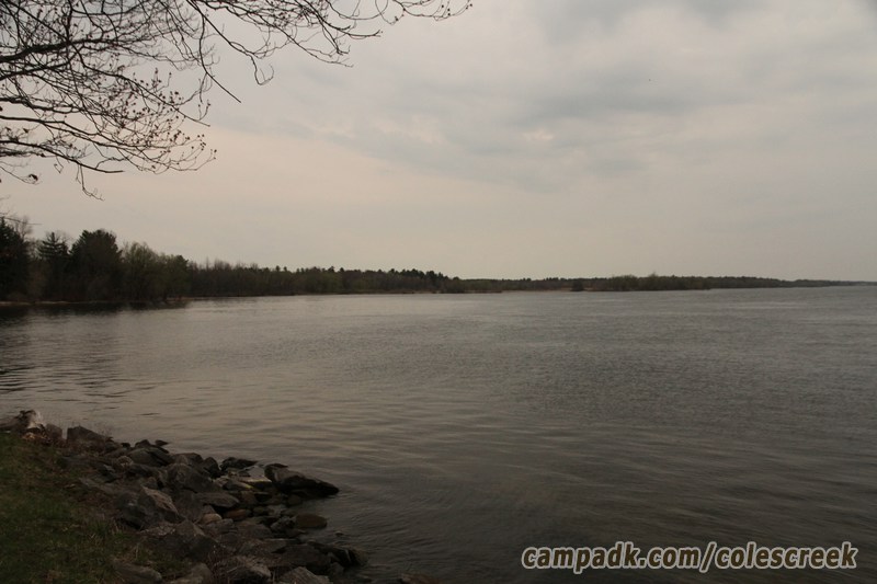 Campsite Photo of Site 83 at Coles Creek State Park, New York - View from Shoreline