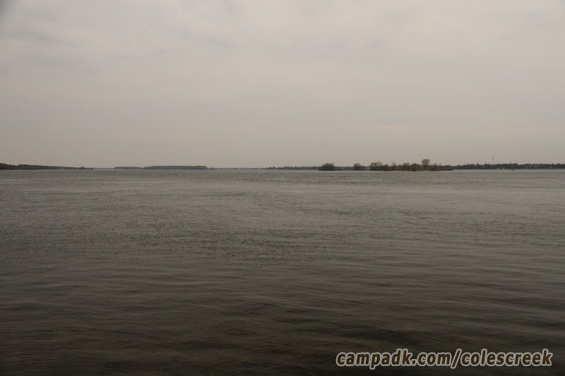 Campsite Photo of Site 83 at Coles Creek State Park, New York - View from Shoreline