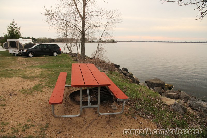 Campsite Photo of Site 203 at Coles Creek State Park, New York - Cross Site View