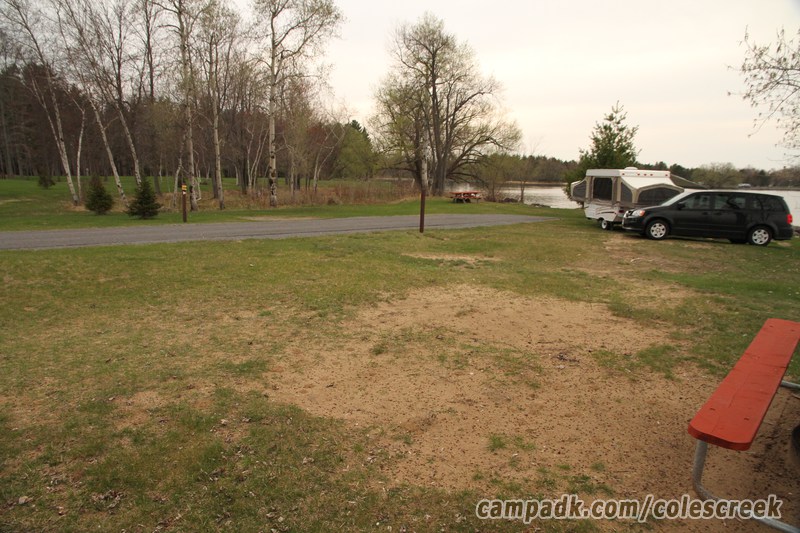 Campsite Photo of Site 203 at Coles Creek State Park, New York - Cross Site View