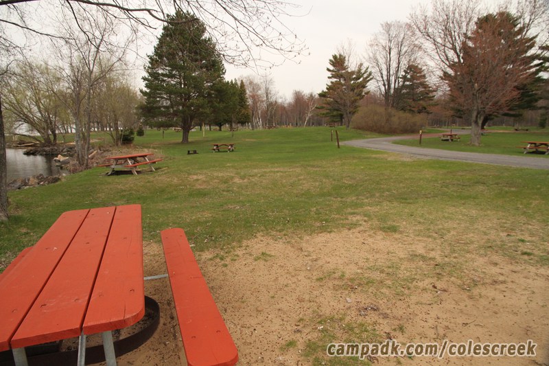 Campsite Photo of Site 203 at Coles Creek State Park, New York - Cross Site View
