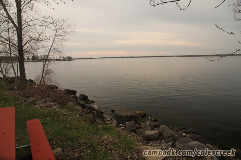 Campsite Photo of Site 203 at Coles Creek State Park, New York - Shoreline and View