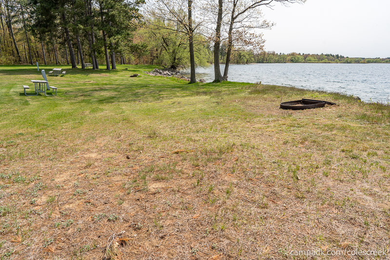Campsite Photo of Site 83 at Coles Creek State Park, New York - Cross Site View