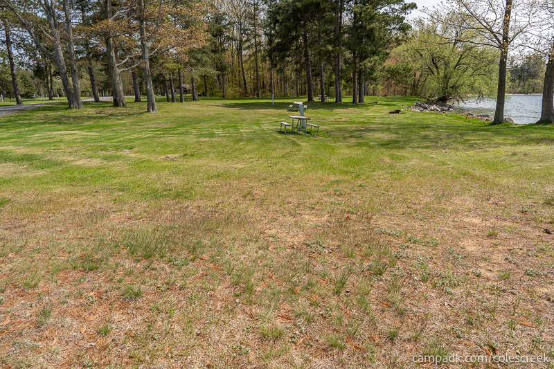 Campsite Photo of Site 83 at Coles Creek State Park, New York - Cross Site View