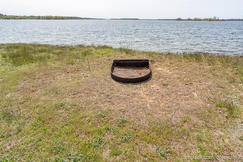 Campsite Photo of Site 83 at Coles Creek State Park, New York - Fireplace View