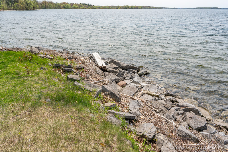 Campsite Photo of Site 83 at Coles Creek State Park, New York - Shoreline and View