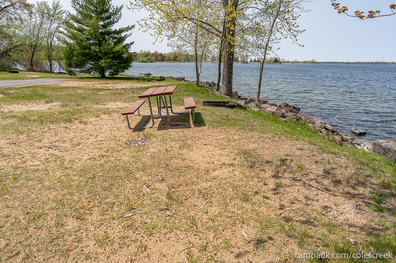 Campsite Photo of Site 203 at Coles Creek State Park, New York - Cross Site View