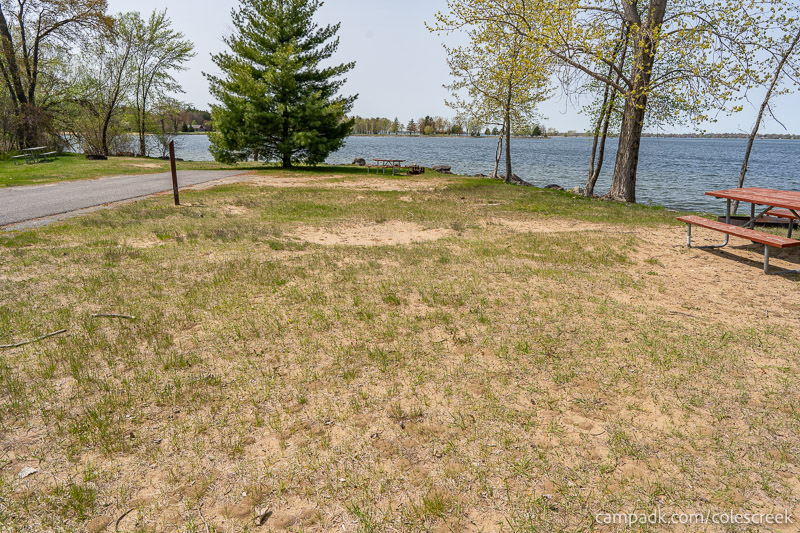 Campsite Photo of Site 203 at Coles Creek State Park, New York - Cross Site View
