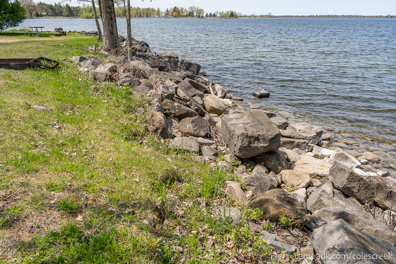 Campsite Photo of Site 203 at Coles Creek State Park, New York - Shoreline