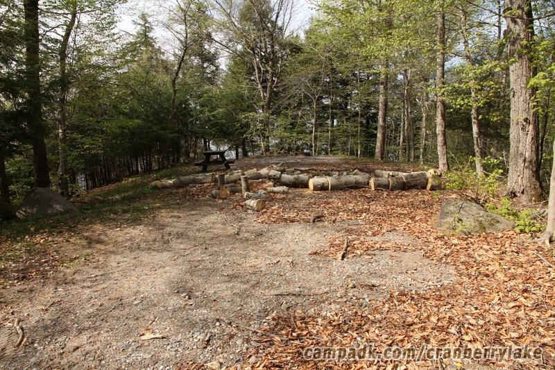 Campsite Photo of Site 14 at Cranberry Lake Campground, New York - Looking at Site from Part Way In
