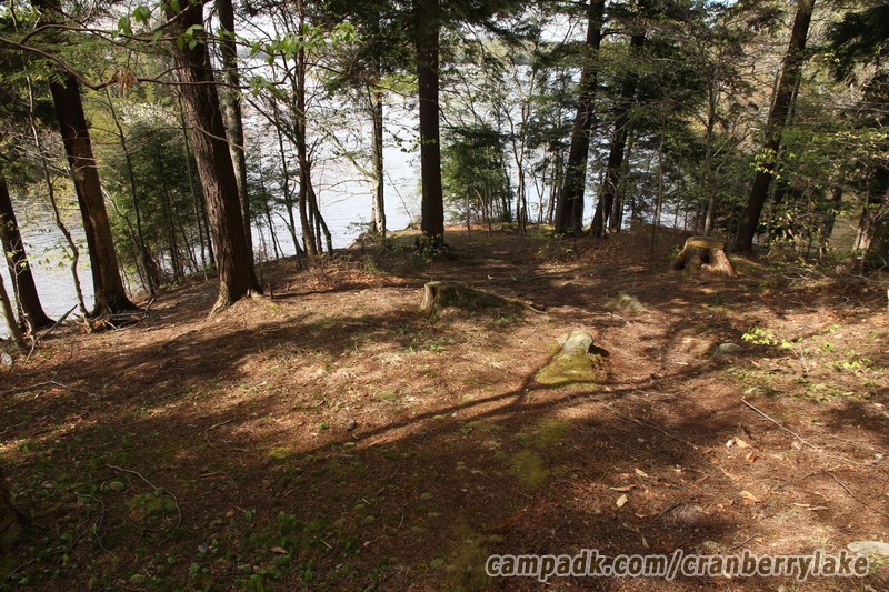 Campsite Photo of Site 14 at Cranberry Lake Campground, New York - Pathway Down to Water