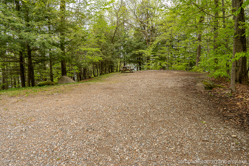 Campsite Photo of Site 14 at Cranberry Lake Campground, New York - Looking at Site from Part Way In