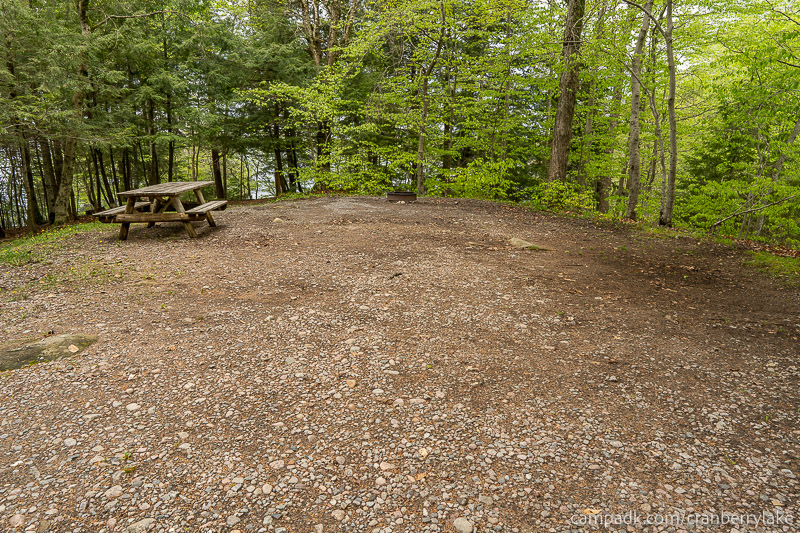 Campsite Photo of Site 14 at Cranberry Lake Campground, New York - Looking at Site from Part Way In