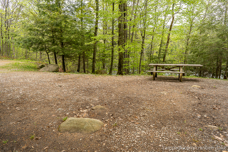 Campsite Photo of Site 14 at Cranberry Lake Campground, New York - Cross Site View